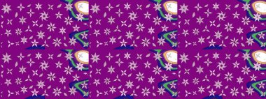 Güzel kumaş deseni. Düz Çiçek Elementleri Tasarımı. Asya tekstil tarzında. Raster illüstrasyonu. Çiçek desenli çizim. Renkli Bahar Teması çizim şablonu.