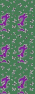 Kıyafetler, erkekler, kızlar ve duvar kağıtları için soyut çizim kalıbı. Boyama kitabı için uçan farklı güzel kelebekler. Raster illüstrasyonu. Böcekli çizim kalıbı arkaplanı.