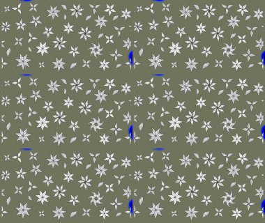 Raster çiçek desenli çiçek deseni, yapraklar, dekoratif elementler, sıçrama, lekeler, el çizimi kontur çizgileri ve Doodle çizim stili, grafik raster çizim çizimi.