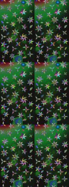 Raster deseni. Soyut çiçek çizim kalıbı arka planı. Raster illüstrasyonu. Küçük çiçekteki sevimli çiçek deseni. Gri ve yeşil renklerde.