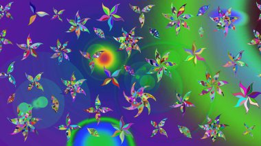 Tekstil, kumaş, kapaklar, duvar kağıtları, baskı, naylon, koleksiyon defteri, örgü, dekupaj için güzel bir eskiz. Küçük yeşil ve mavi renkte güzel bir besin torbası deseni, çiçekler. Millefleurlar.