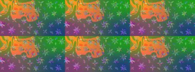 Raster illüstrasyonu. Güzel kumaş deseni. Bahar çiçekli güzel bir çiçek deseni..