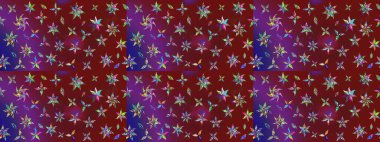 Kırmızı ve mor renklerde. Raster illüstrasyonu. Çiçek. Taslak dekoratif arka plan, çiçek mandala.