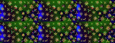 Çiçekli karalama şeklinde Raster çiçek deseni. Yeşil ve gri renkli çiçekler. Nazik, sevimli çiçek arkaplanı..