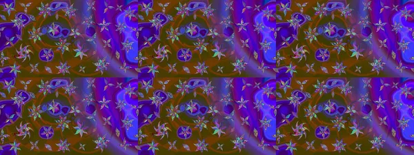 Şirin, zarif çiçekler Raster illüstrasyonu. Poster ya da kapak için arka plan. Tekstil için figür. Davetiye ve kartpostal tasarımı için dekoratif çiçek unsurları. Yapraklı çizim deseni.