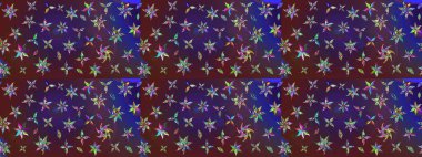 Renkli Bahar Teması eskiz kalıbı. Raster illüstrasyonu. Düz Çiçek Elementleri Tasarımı. Menekşe ve mor renkte zarif çiçek buketi suluboya.