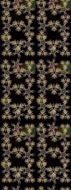 Kumaş, tekstil, duvar kağıdı baskısı için. Eski usul. Tomurcukları çiçek olan sevimli bir çiçek deseni. Raster. Raster illüstrasyonu. Taslak arkaplan.