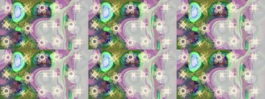 Soyut mandala ya da tuhaf kar tanesi çizgisi sanat tasarımı. Raster illüstrasyonu. Renkli arka planda izole tatlı kar taneleri.