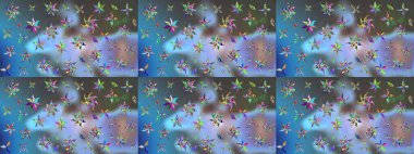 Çiçekleri, deniz kabukları, mandalaları ve suluboya efektleriyle donanma geçmişi. Yatak çarşafları, ceket, paket tasarımı, kumaş ve moda kavramları için tekstil baskısı. Çizim kalıbı etnik tasarım.