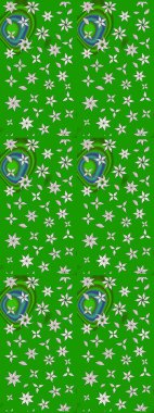 Düz Çiçek Elementleri Tasarımı. Renkli Bahar Teması eskiz kalıbı. Raster..