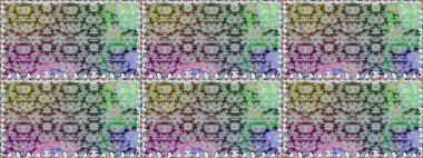 Tişörtsüz arka plan deseni. Gri renkli çiçekler. Tropik çiçekler.