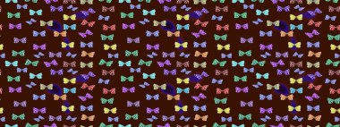 Davetiye, kart ve parmak izi için basit kadınsı bir model. Robot resim. Raster illüstrasyonu. Kahverengi ve nötr arka planda kelebek. Rastgele kahverengi ve nötr kelebekler sevimli desenler.