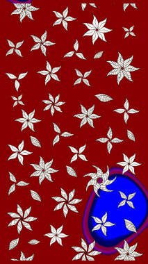 Güzel kumaş deseni. Raster illüstrasyonundaki çiçek desenli çizim. Renkli Bahar Teması eskiz kalıbı. Düz Çiçek Elementleri Tasarımı.