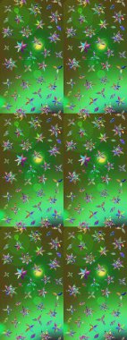 Raster illüstrasyonu. Güzel kumaş deseni. Bahar çiçekli güzel bir çiçek deseni..