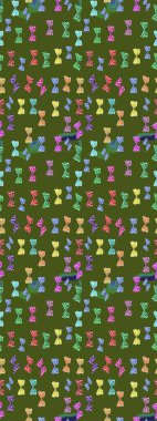 Yeşil ve nötr renklerde sanat kelebekleri. Çocuk kelebek çizim kalıbı. Raster. Kağıt, kumaş, ambalaj kağıdı ve duvar kağıdı tasarımı için sevimli bir arkaplan.