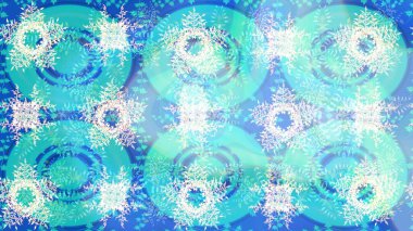 Kar taneleri, kar yağışı. Güzel, mavi kar taneleri renkli bir arka planda izole edilmiş. İllüzyon. Düşen Noel stilize kar taneleri.