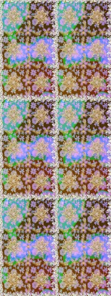 Tarafsız ve kahverengi renklerde desen. Kına dövmeli süs çiçekleri, altın çıkartmalar, mehndi ve yoga tasarımı, kartlar ve parmak izleri. Raster altın mehndi.