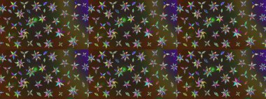 Kahverengi ve gri renkli şirin tekstil tarzında. Çiçek duvar kâğıdı. Raster illüstrasyonu. Renkli çizim kalıbı. Çiçek arka planı.