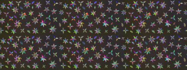 Gri ve kahverengi renkli çiçekler. Renkli Yaz Temalı eskiz kalıbı. Düz Çiçek Elementleri Tasarımı. Çiçekli retro deseni çiz.