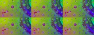 Yeşil renkli çiçekler. Düz Çiçek Elementleri Tasarımı. Sevimli çiçek raster deseni. Renk Bahar Teması eskiz şablonu.