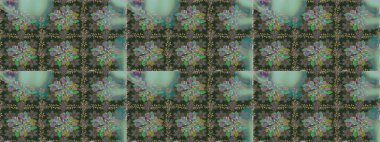 Seamless floral pattern with flowers, watercolor. Colour Spring Theme seamless pattern Background. Flat Flower Elements Design. Flowers on gray and green colors. Raster illustration.