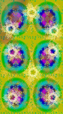 Renkli elementlerle Raster ilginç desen.