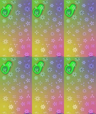 Tarafsız renklerde çiçekler. Raster illüstrasyonunda çiçek deseni çizimi.