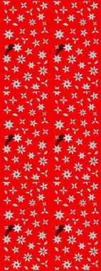 Raster düz çiçek çizim deseni. Kırmızı ve nötr renklerde çiçekler. Tasarım hediye paketi, tebrik kartları, posterler ve afiş tasarımı.