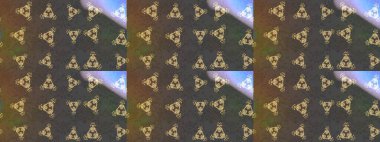 Suluboya çiçekli çiçek deseni. Raster illüstrasyonu. Kahverengi, gri ve yeşil renklerde Asya tekstili.