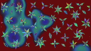 Çiçek arkaplanlı soyut zarafet eskiz deseni. Raster Güzel kumaş deseni.