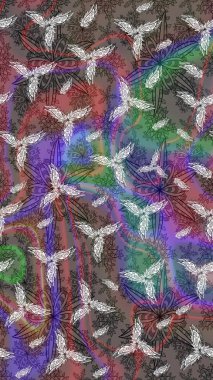 Raster illüstrasyonu. Çiçek. Kahverengi renklerde. Taslak dekoratif arka plan, çiçek mandala.