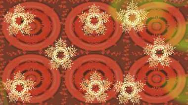 Kahverengi renklerde. Kahverengi renkte kahverengi papatya deseni. Raster illüstrasyonu.