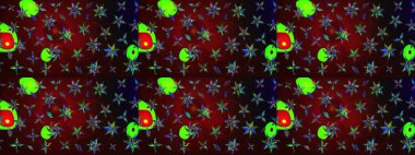 Raster suluboya çiçek deseni, narin çiçekler, kahverengi ve siyah çiçekler, tebrik kartı şablonu. Güzel kumaş deseni.