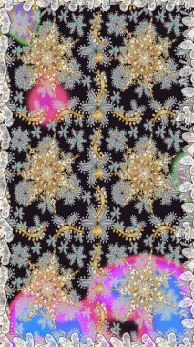 Klasik raster şablonu. Gri ve altın desenli. Tekrarlayan ögelerle kusursuz soyut arkaplan.