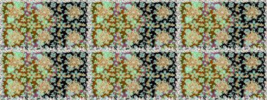 Süslü raster dekorasyonu. Barok tarzında duvar kağıdı tasarımı için kusursuz damaske deseni arkaplanı. Altın elementlerle nötr ve kahverengi renklerde altın desen.