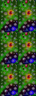 Floral composition, hand painted, delicate template. Scenic flower pattern on green and black colors. Top view, soft style. Stylish invitation for valentines day and greeting card concept.