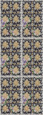 Gri renklerde, altın elementli, pürüzsüz bir desen. Şam tasarım için kusursuz desen.