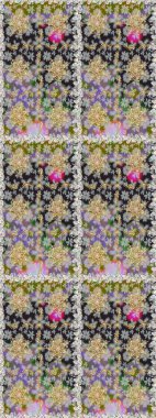 Kusursuz kraliyet lüksü, altın barok kumaş rengi. Altın antika ortaçağ dekoratifi, yapraklar ve gri ve nötr renklerde altın desenli süslemeleri olan pürüzsüz bir desen..