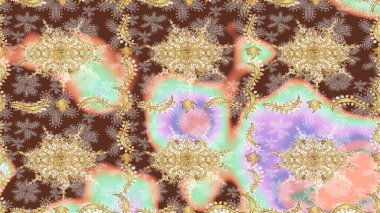 Kış kar dokusu duvar kağıdı. Tarafsız renklerde altın kar taneleri. Sembol bayramı, yeni yıl kutlamaları, altın desenler. Noel Altın Kar Tanesi çizim kalıbı.