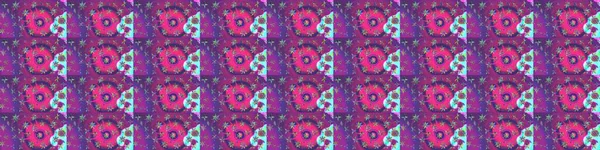 Modern çiçek arkaplanı. Moda baskıları için zarif bir şablon. Parlak renkli çiçekleri ve mor ve mor renkli yaprakları olan harika bir çiçek deseni. Halk stili.