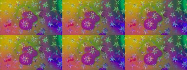 Çiçek deseni. Şatafatlı bahar bahçesi dokusu. Flower eskiz arka planı. Raster illüstrasyonu.