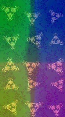 Renkli arka planda izole tatlı kar taneleri. Raster illüstrasyonu. Kar taneli altın renkler.