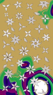 Raster pattern. Gentle, summer floral on yellow colors. Raster illustration. Cute Floral pattern in the small flower.