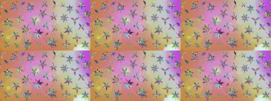 Çizim çiçek deseni duvar kağıdı, web sitesi arka planı, ambalaj kağıdı, davetiye, broşür, afiş veya web sitesi için kullanılabilir. Parlak elementlerin. El çizimi Raster illüstrasyonu.