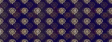 2019 Noel 'i, kar tanesi, yeni yıl. Gri, mavi ve kahverengi renklerde, altın elementlerle klasik, pürüzsüz desen.