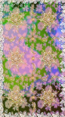 Barok tarzında duvar kağıdı tasarımı için kusursuz damaske deseni arkaplanı. Altın elementlerle nötr renklerde altın desen. Süslü raster dekorasyonu.