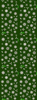 Sevimli çiçek raster deseni. Düz Çiçek Elementleri Tasarımı. Renkli Bahar Teması eskiz kalıbı. Yeşil ve nötr renkte çiçekler.