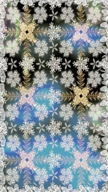 Soyut çiçek desensiz arkaplan. Raster illüstrasyonu. Raster deseni. Gri ve mavi renklerde. Küçük çiçekte sevimli çiçek deseni var..