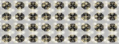 Karla süslenmiş Noel kar taneleri. Noel şenliği geçmişi. Raster illüstrasyonu.