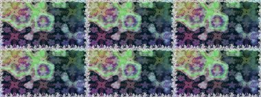 Çiçeksiz desenli arka plan. Mavi ve gri renkte çiçekler. Tişört baskısı için çiçek boyama rasteriName.